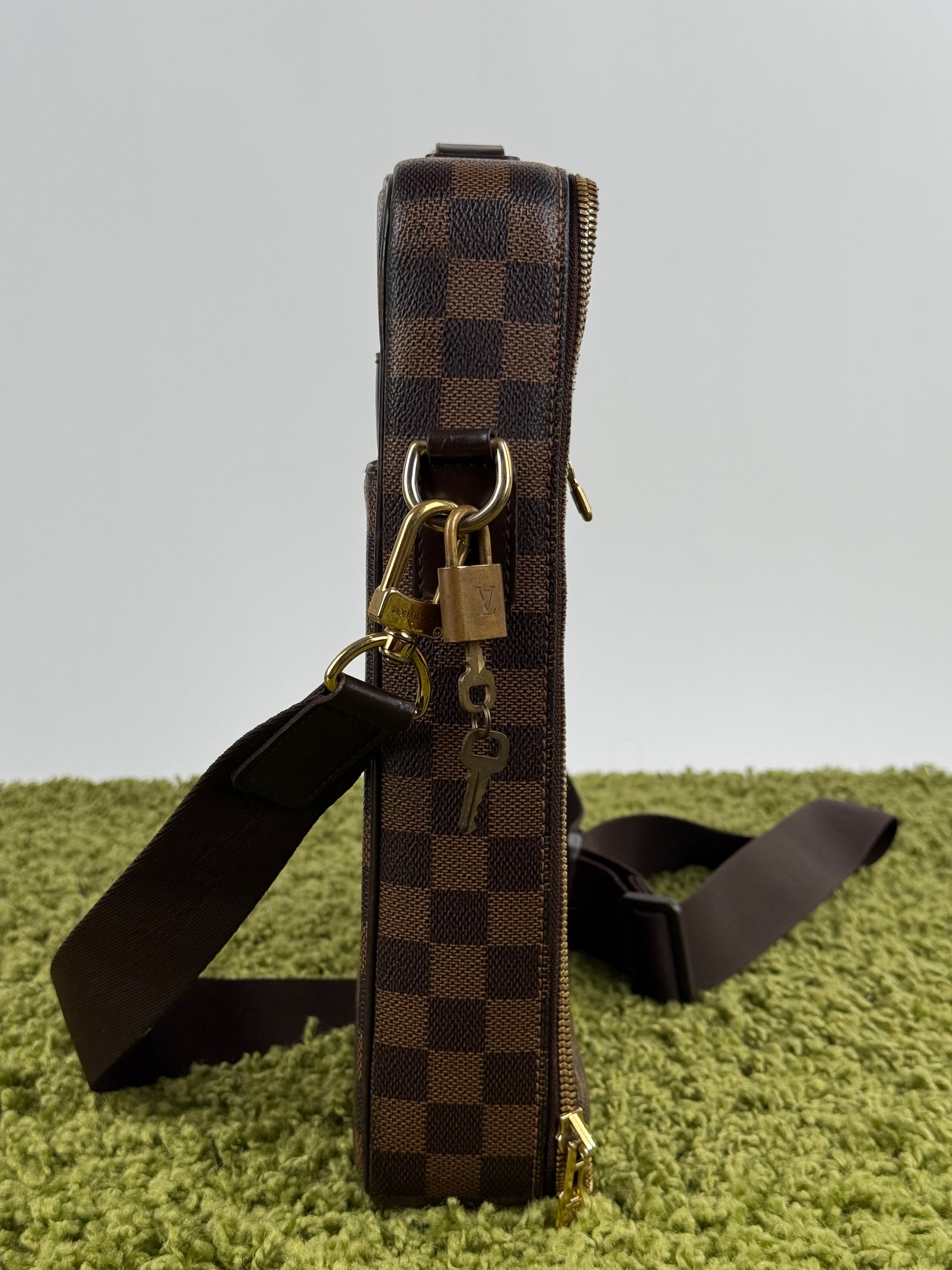 Borsa Sabana In tela Damier Ébène Louis Vuitton Marrone