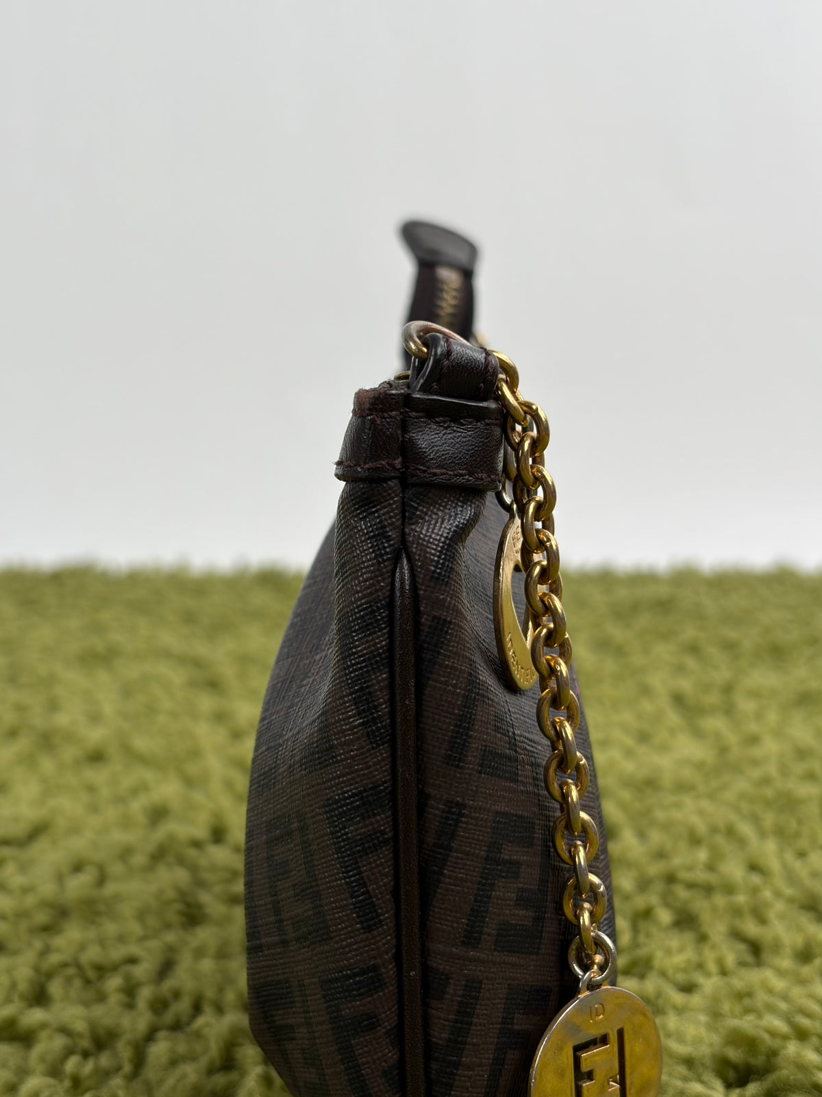 Borsa Fendi Baguette in tela Marrone