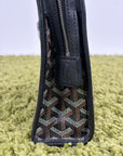 Pochette Goyard Jouvence MM in tela Goyardine Nera