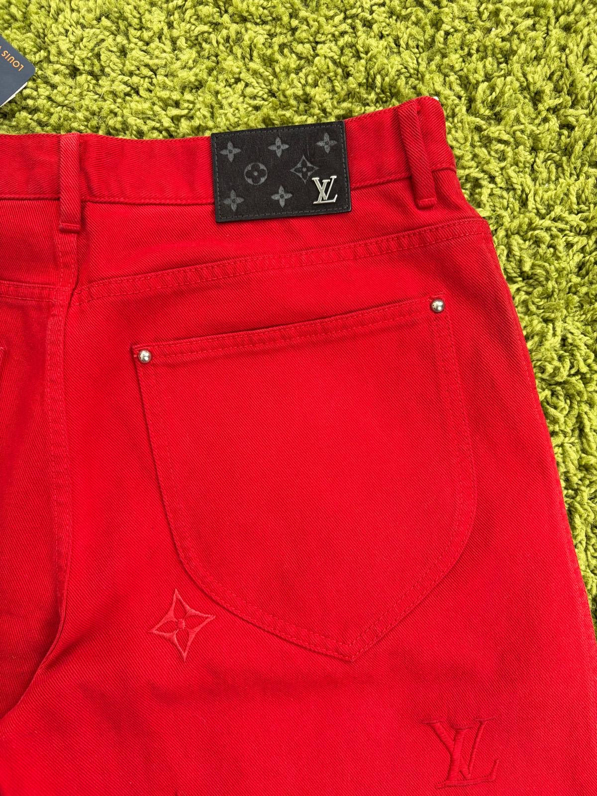Completo Louis Vuitton Rosso Nero Giacca 50 Jeans 33
