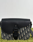 Borsello Dior Monogram blu e grigio