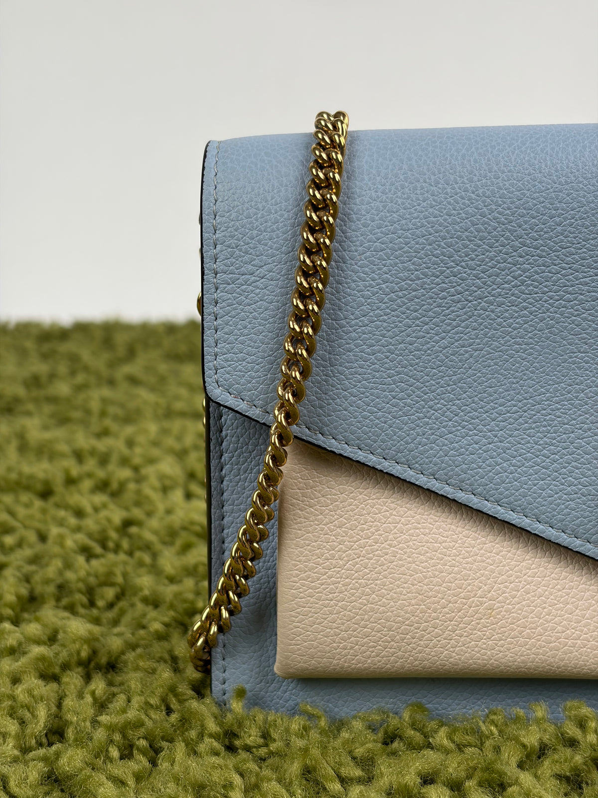 Pochette Louis Vuitton Mylockme Chain Azzurro