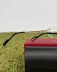 Occhiali Rimless Rettangolari CT05630 Cartier Con aste oro