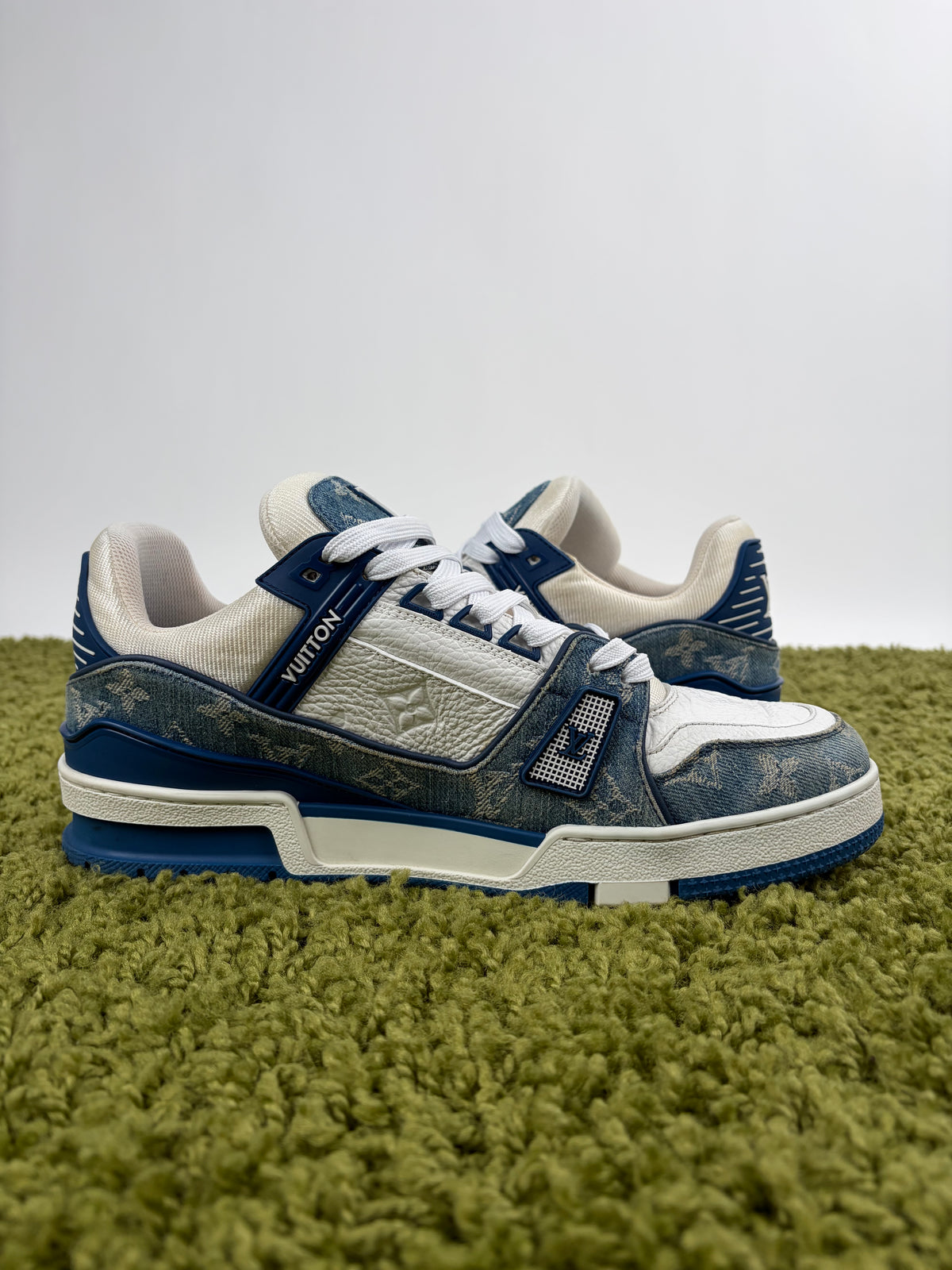 Louis Vuitton Trainer Denim Blu 8.5