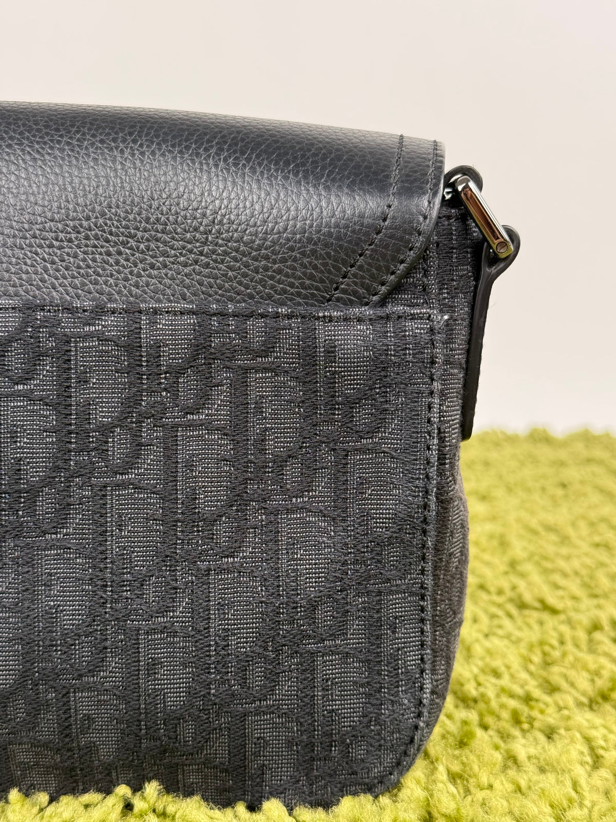 Borsa a tracolla piccola saddle Christian Dior Nero