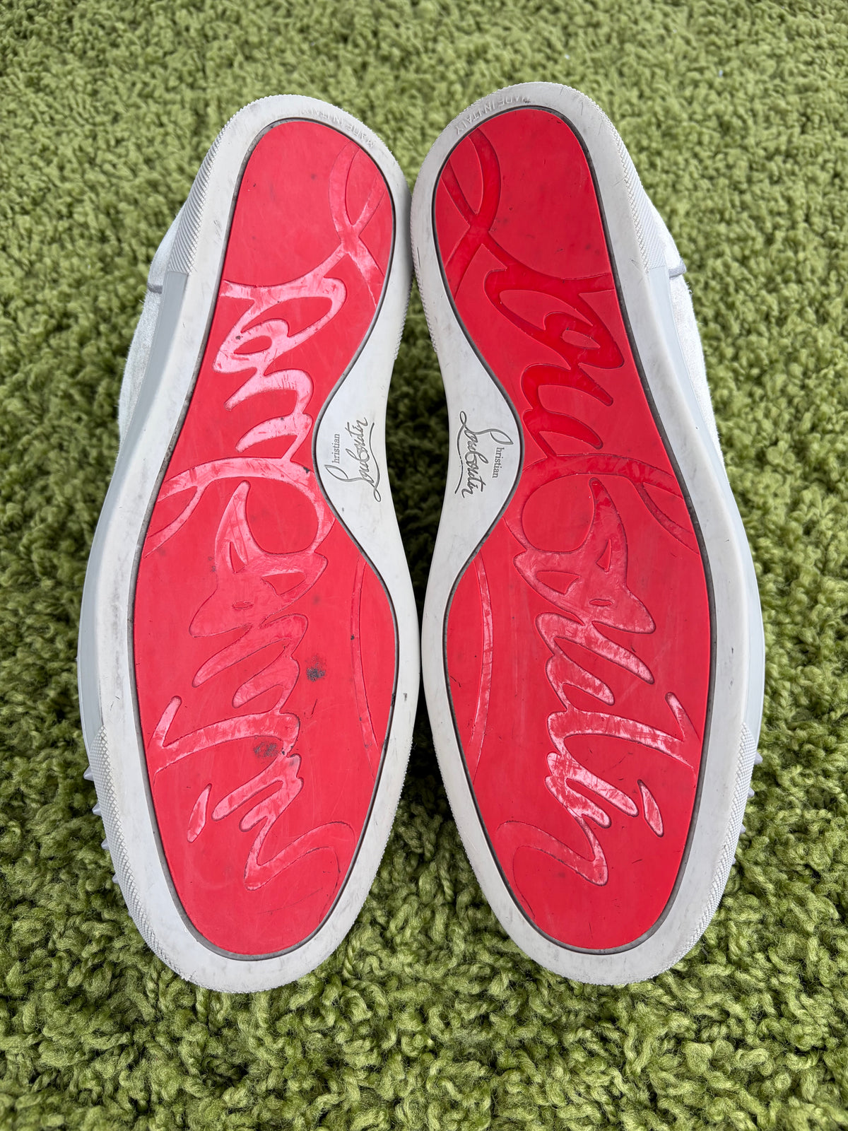 Christian Louboutin Spikes Low Grigia 42