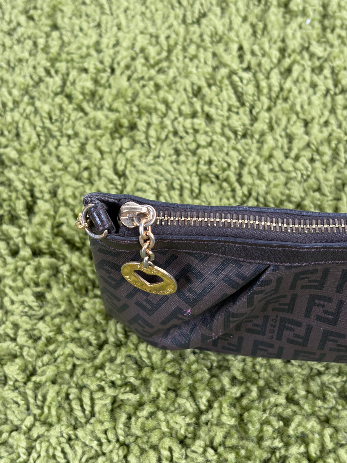 Borsa Fendi Baguette in tela Marrone