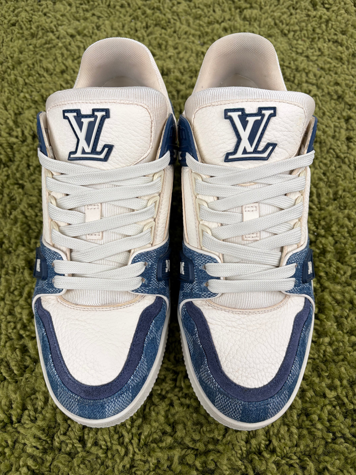 Louis Vuitton Trainer Denim Blu 6.5 - Second Hand Di Fiore