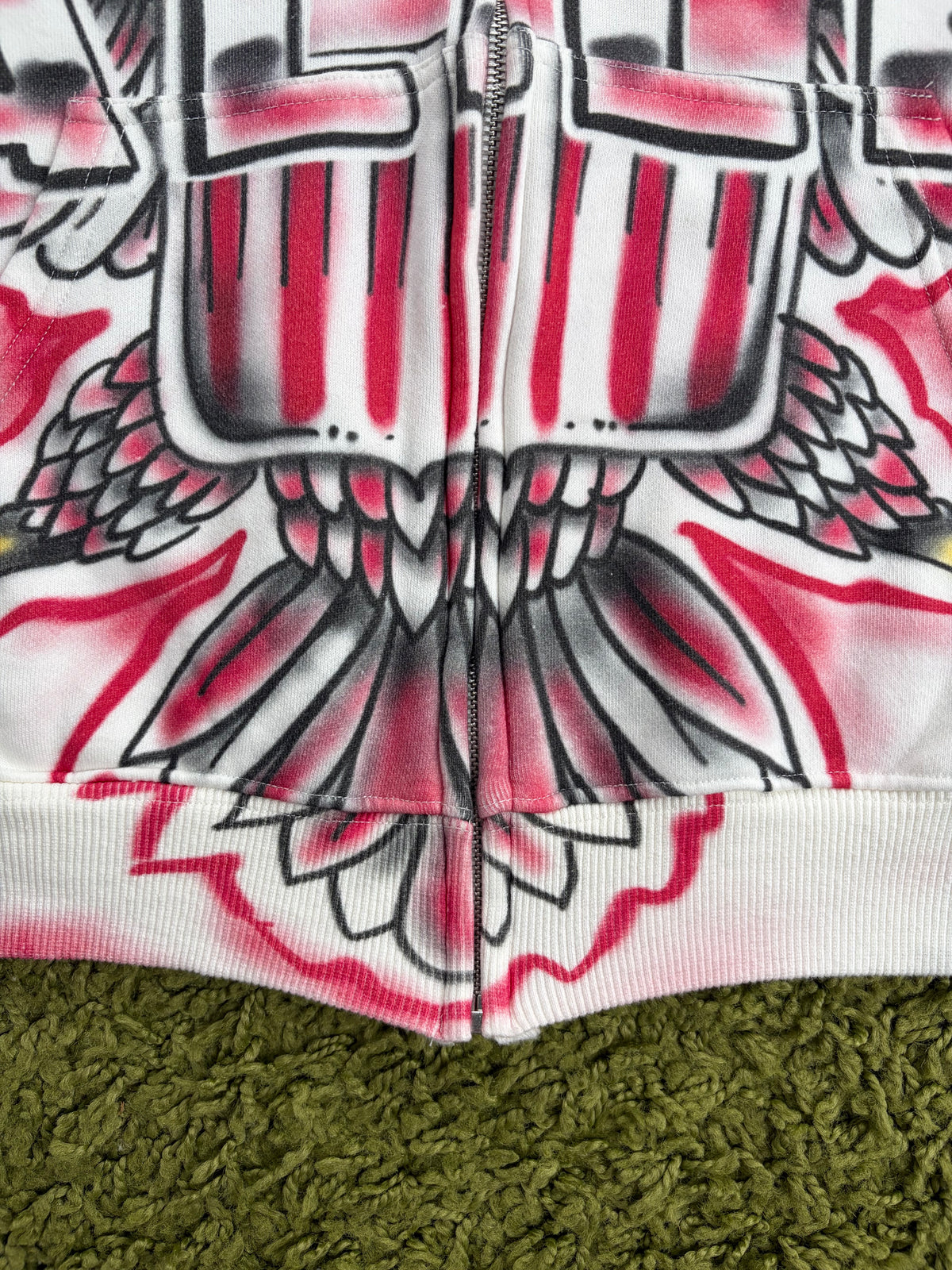 Felpa Valley Dreams Flag zip Up Bianca Multicolor M