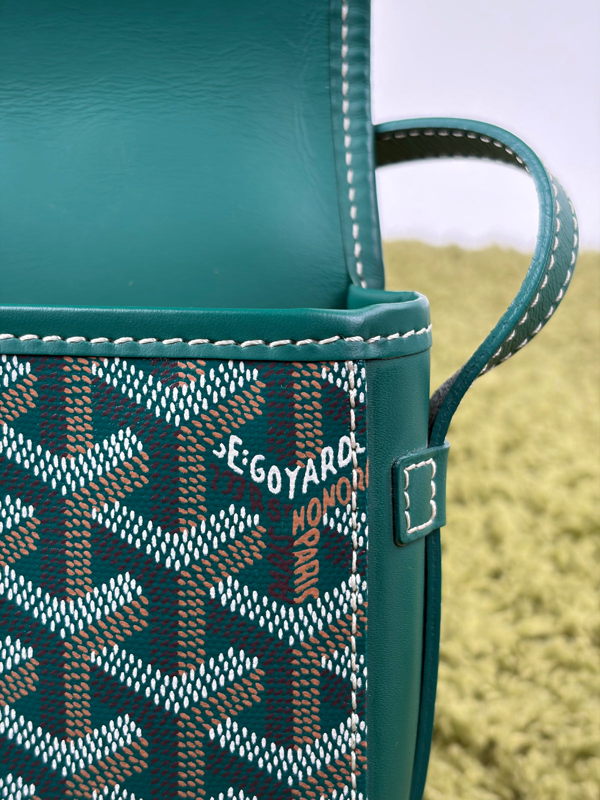 Borsa Goyard Belvedere PM in tela Goyardine Verde