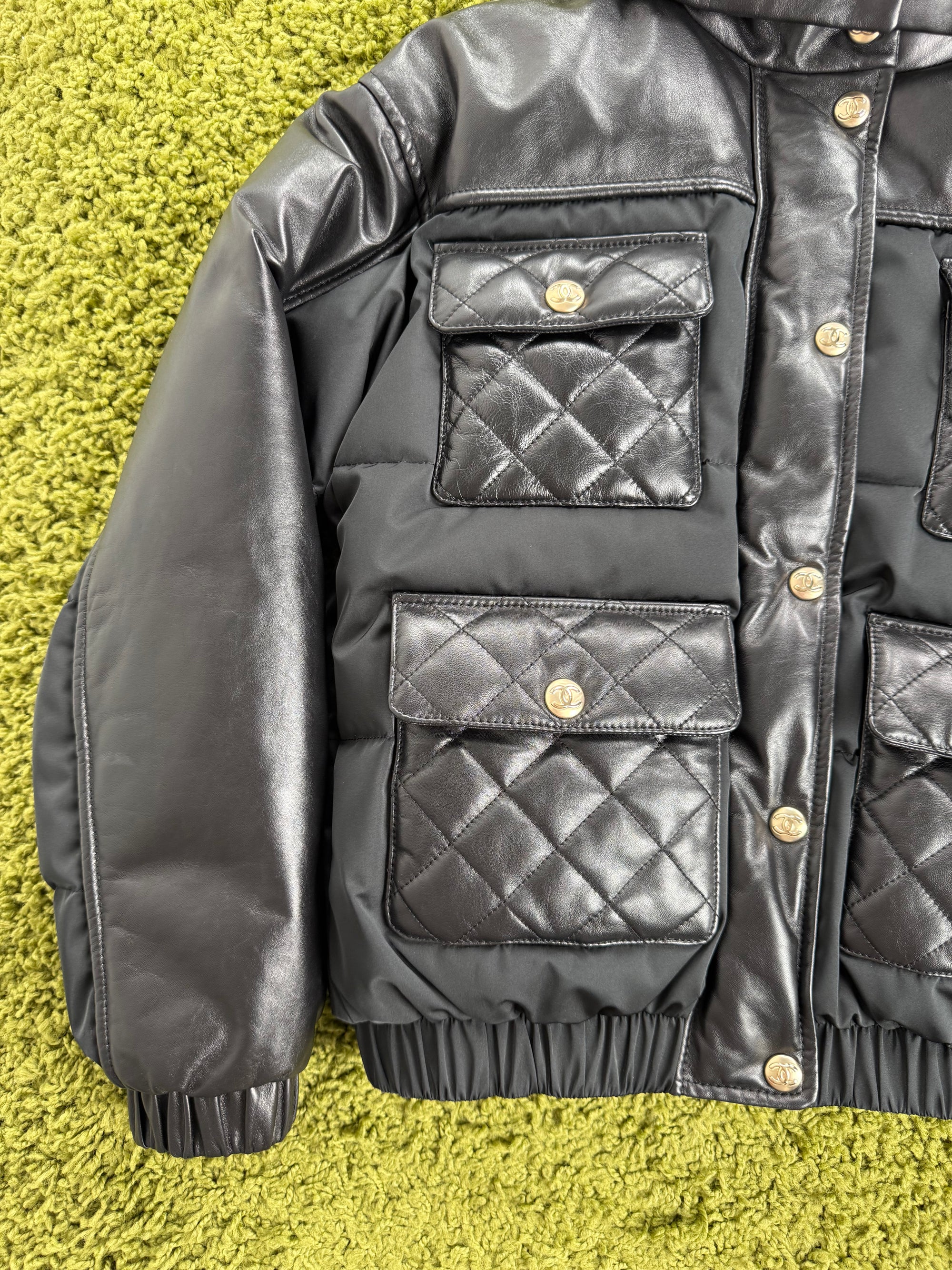 Giubbotto Neige Con Tasche Trapuntate In pelle Chanel 38