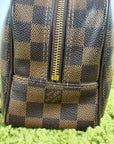 Beauty Case Louis Vuitton in tela Damier Marrone
