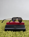 Occhiali da sole Cartier CT0296S Con montatura pilot in metallo e aste oro