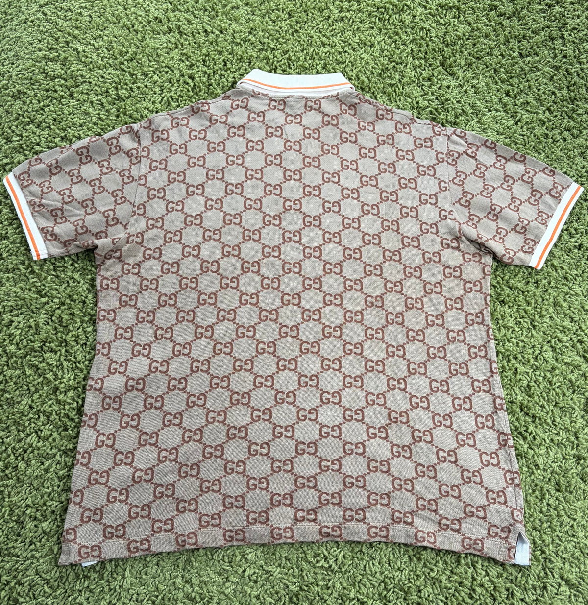 Polo Gucci in jacquard Beige XXL
