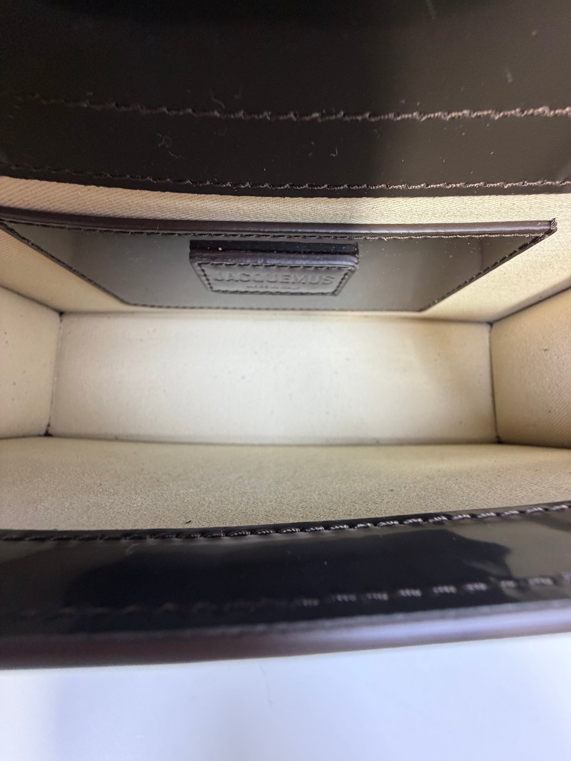 Jacquemus la grande bambino marrone lucida