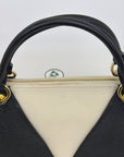 Borsa Louis Vuitton V tote BB nera panna e oro