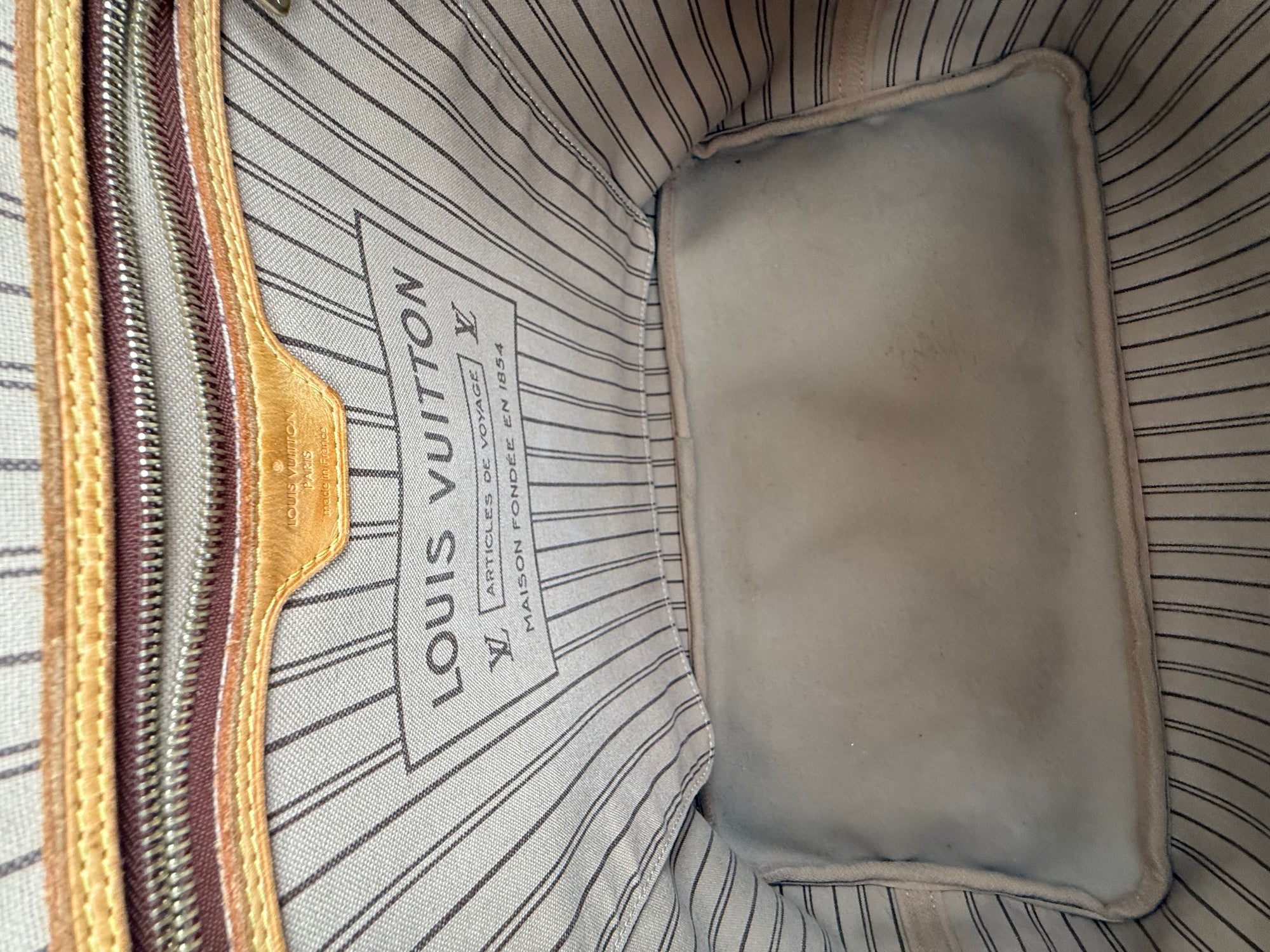 Borsa Neverfull MM monogram Louis Vuitton Marrone