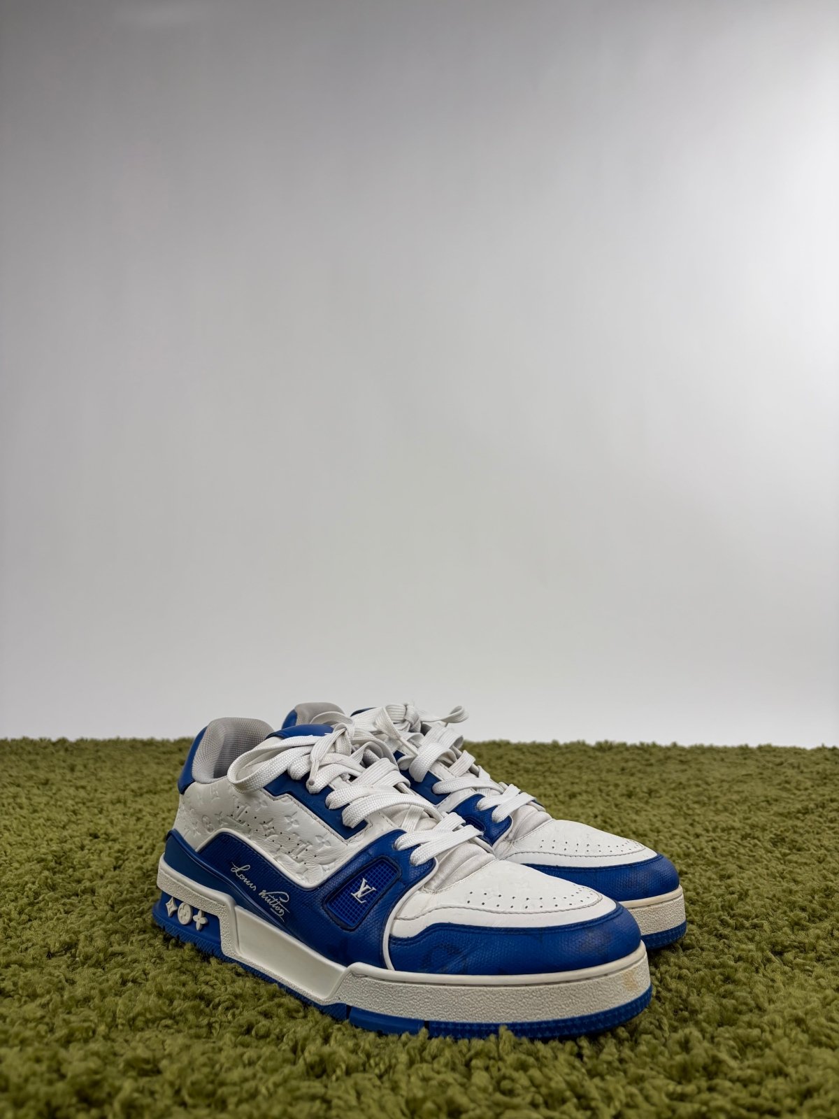 Louis vuitton trainer size 7=41 calza 42 blu e bianche - Second Hand Di Fiore