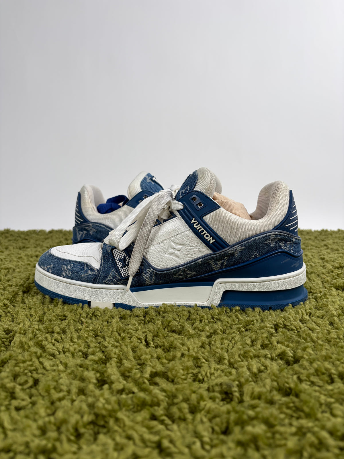 Louis Vuitton Trainer In Denim Blu 8