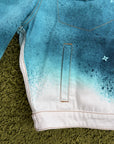 Giacca Louis Vuitton Spray in Denim Bianca Multicolor 54