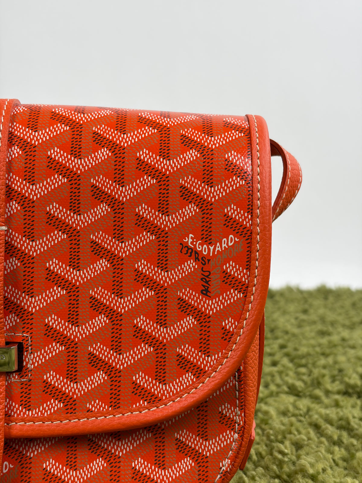 Borsa Goyard Belvedere PM in tela Goyardine Arancione