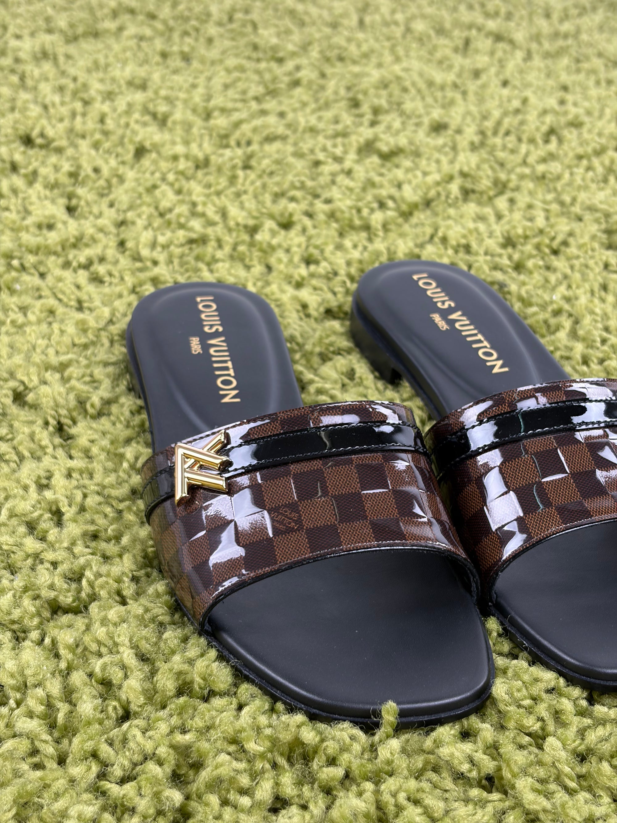 Ciabatte louis vuitton revival leather mules Size 36 nere e marroni