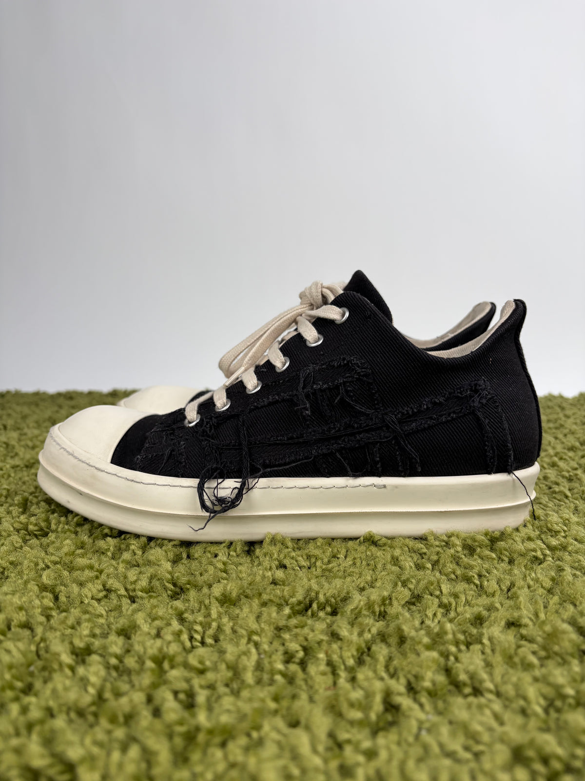Rick Owens Ramones Distressed Low DRKSHDW Nero 41.5