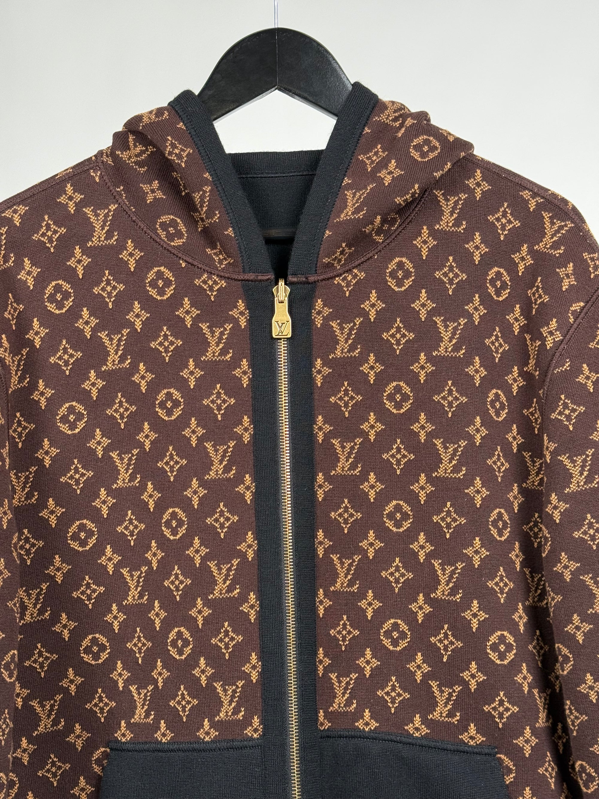 Felpa Louis Vuitton reversibile Size L marrone e nera