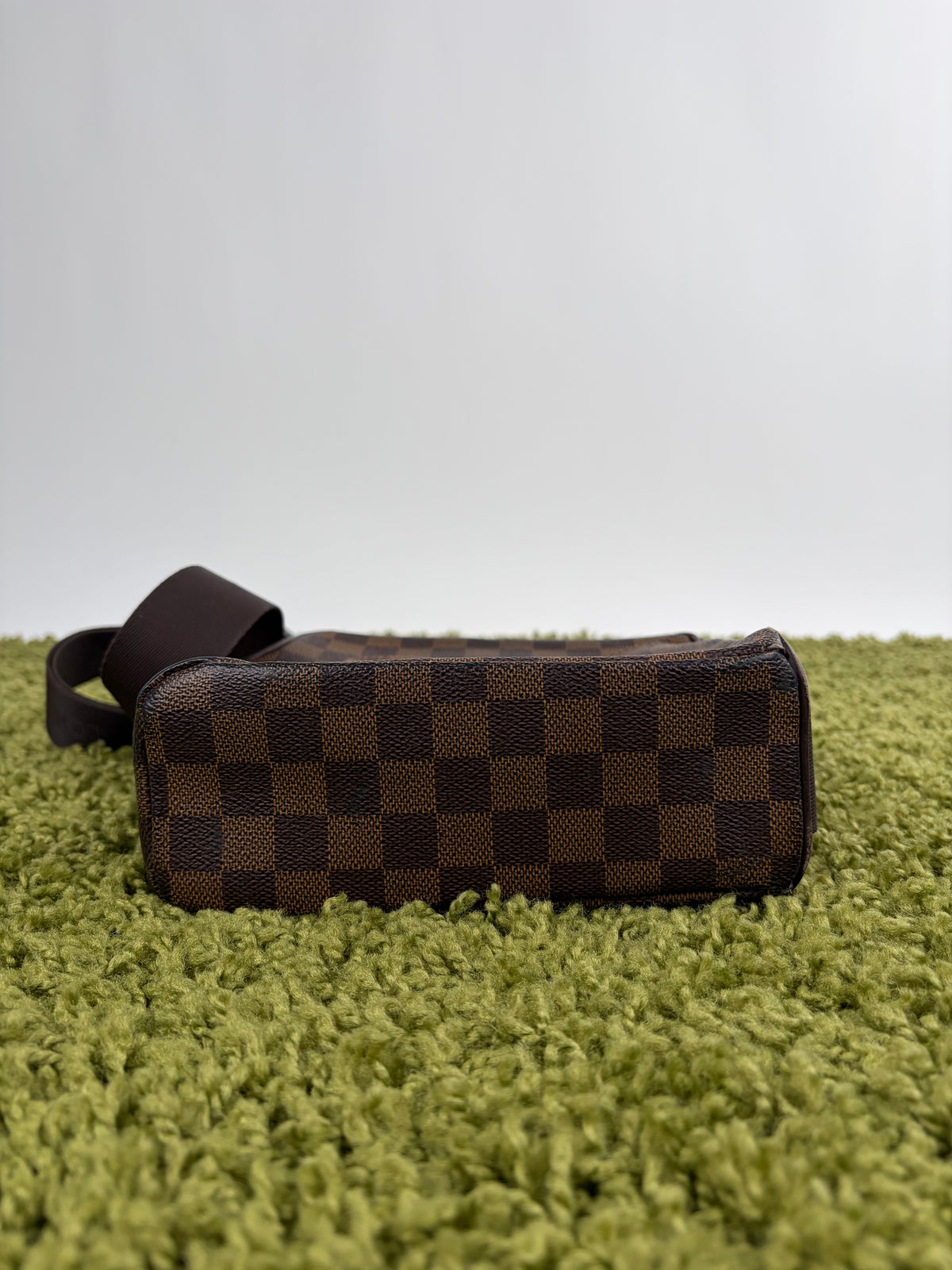 Marsupio Louis Vuitton Olav PM in tela Damier Marrone