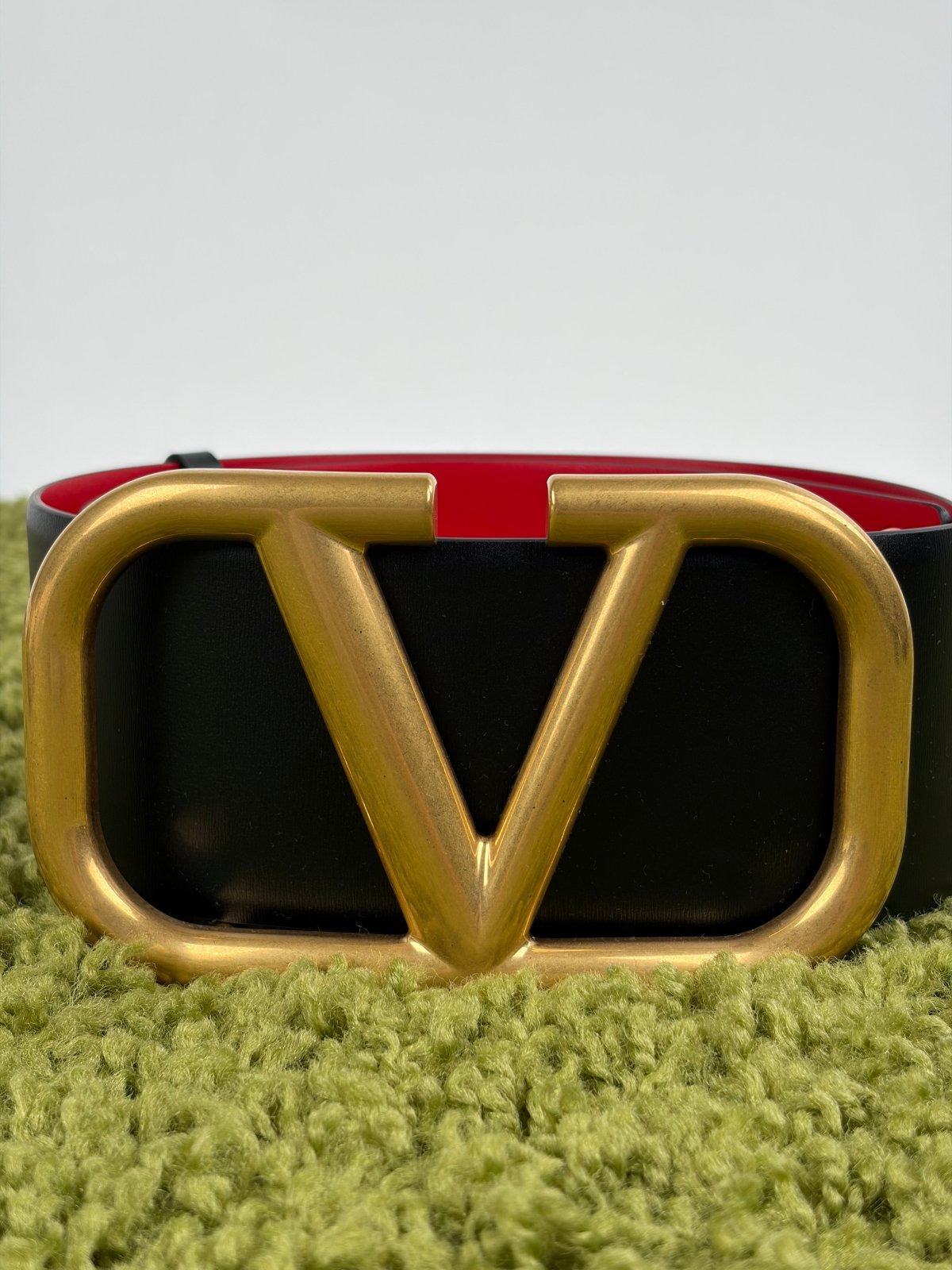 Cintura Valentino VLogo Nero Rossa 80/32 110cm - Second Hand Di Fiore