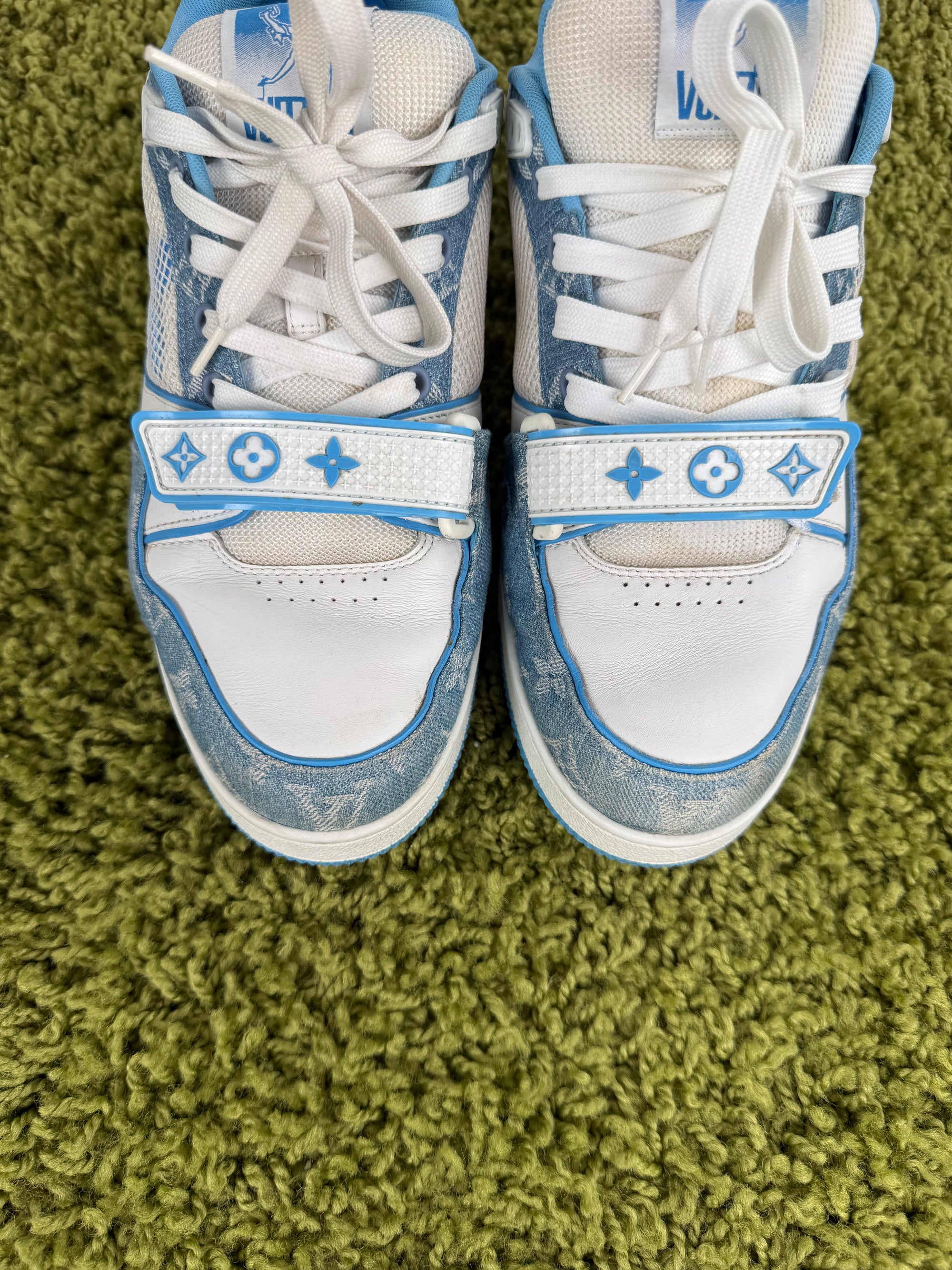 Louis Vuitton Trainer in denim Azzurro 8.5