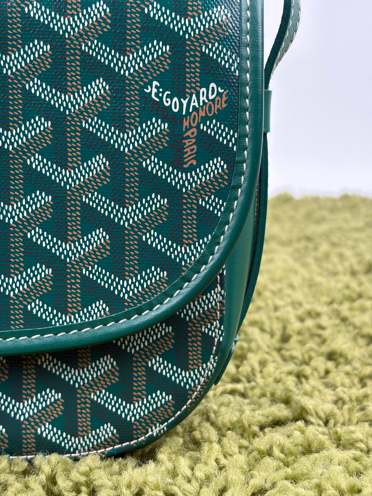 Borsa Goyard Belvedere PM in tela Goyardine Verde