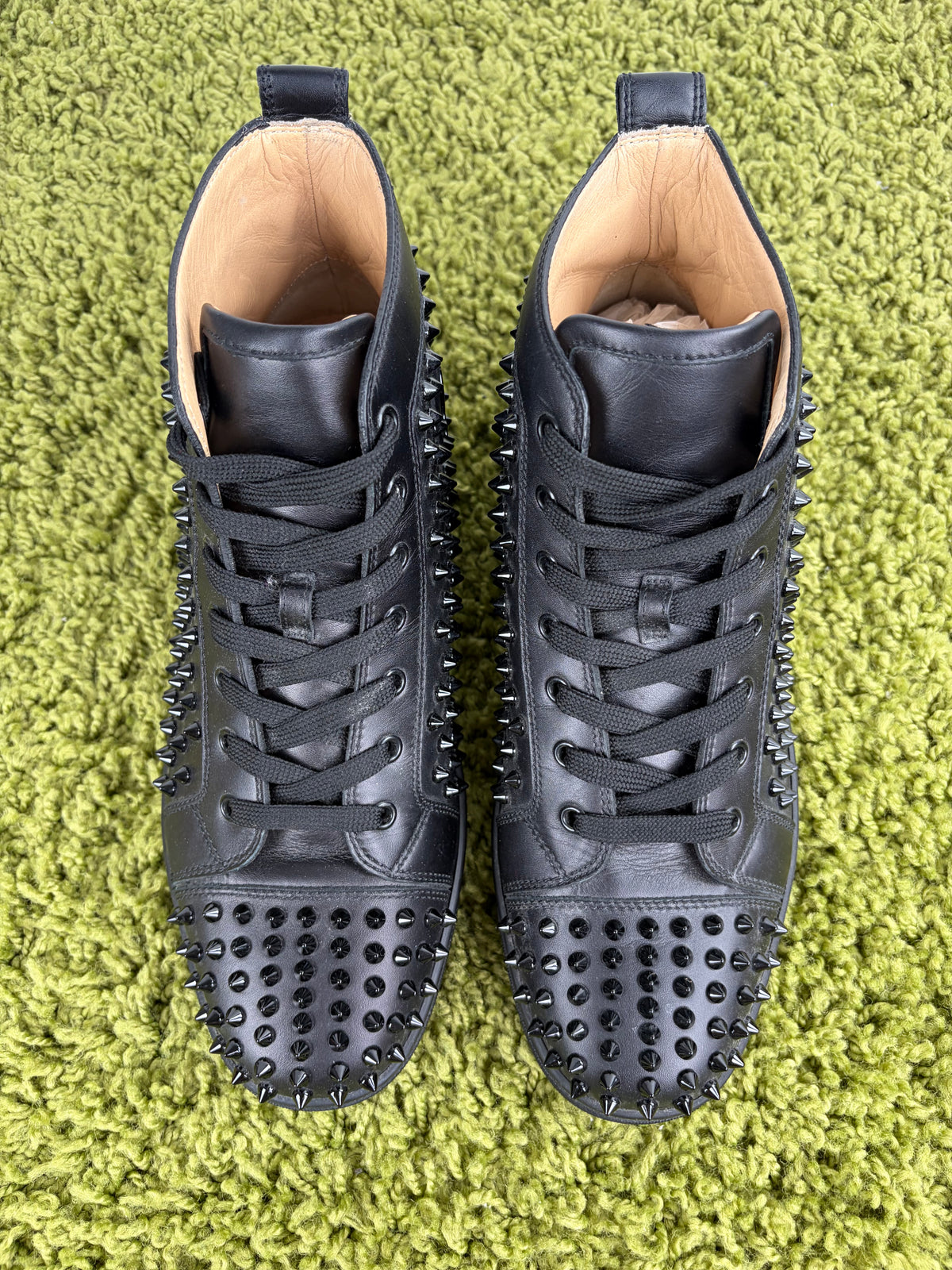 Christian Louboutin Spikes High In pelle Nera 42.5