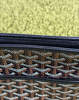 Pochette Goyard Jouvence MM in tela Goyardine Nera