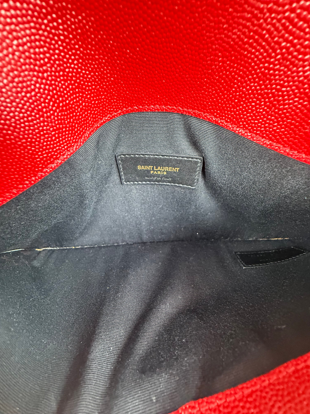 Pochette Yves Saint Laurent Grain de Poudre Uptown Rosso