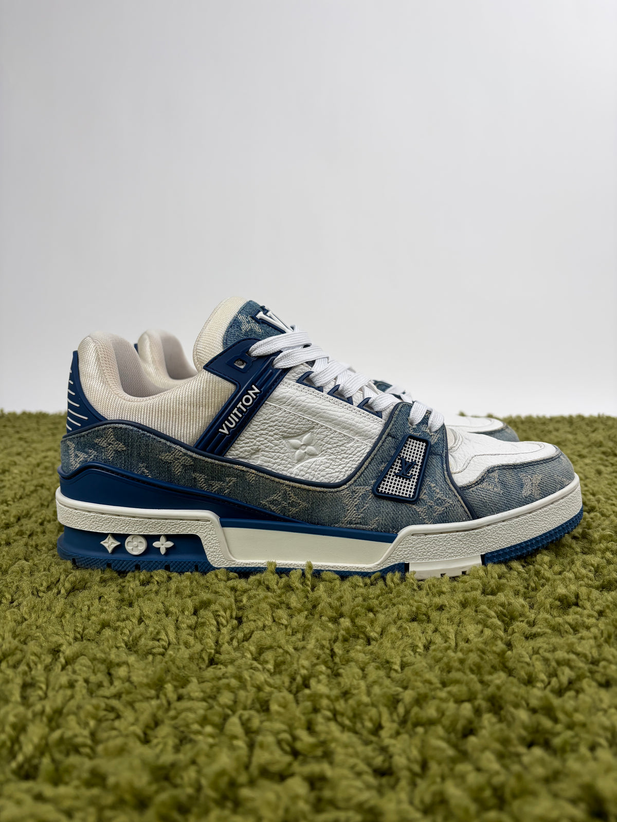 Louis Vuitton Trainer Denim Blu 8.5
