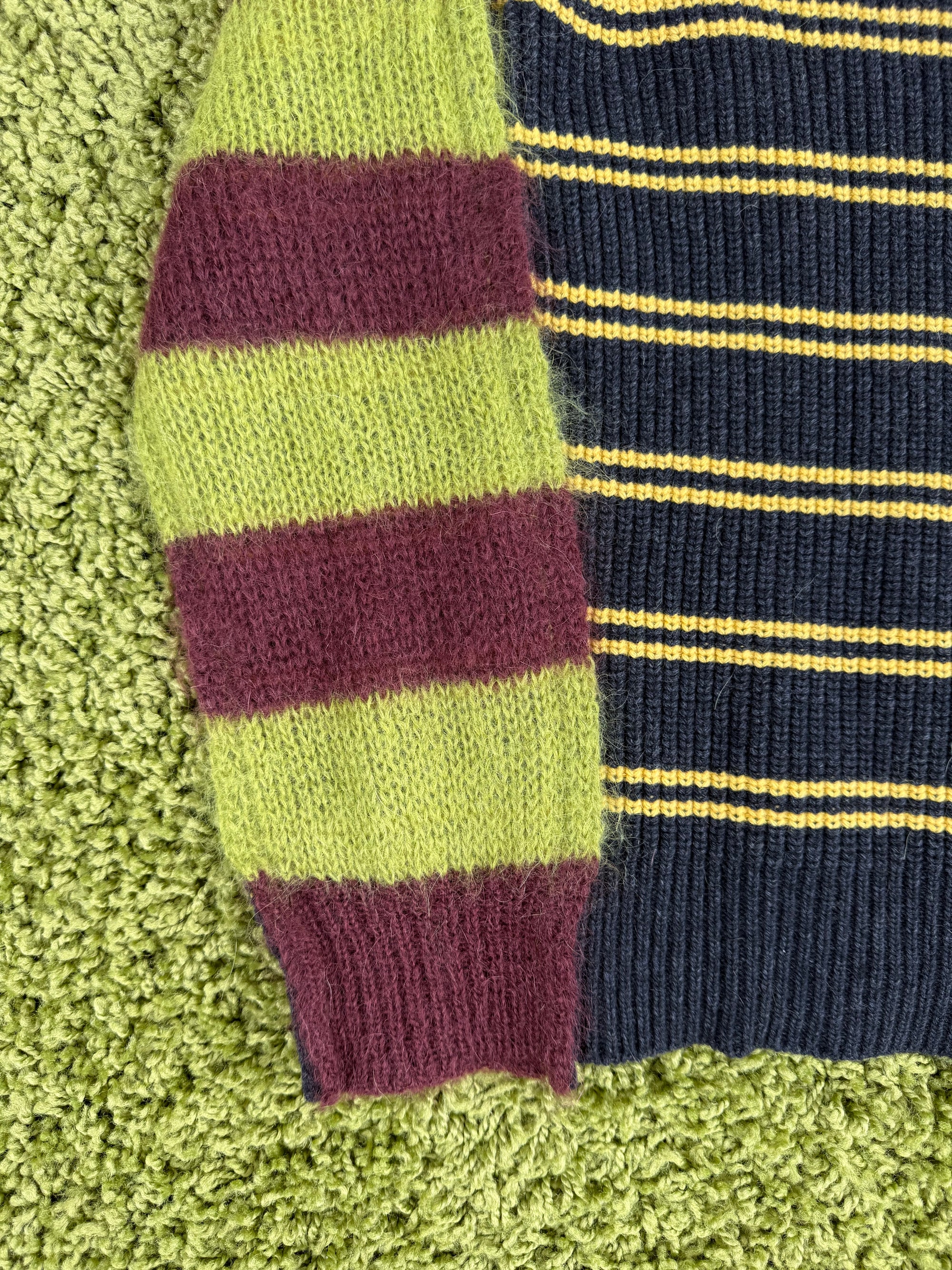 Maglione a Righe Marni Verde Nero 48