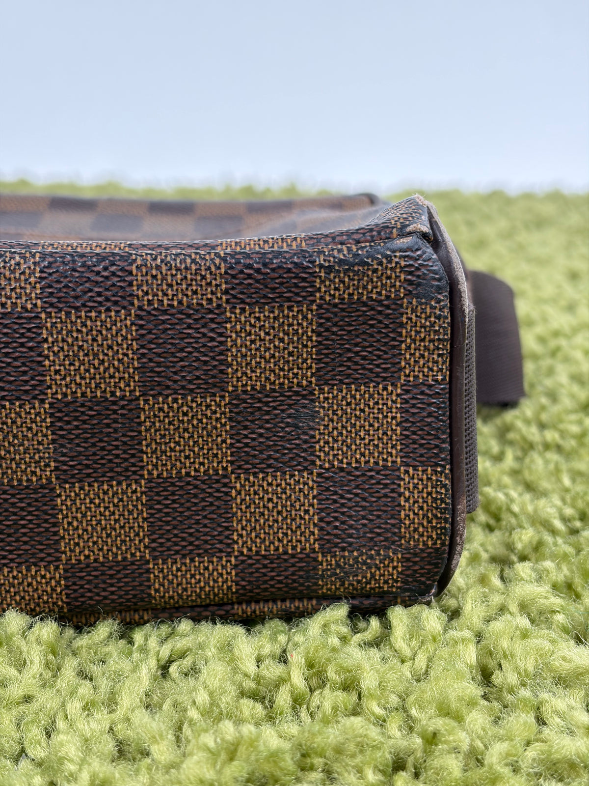 Marsupio Louis Vuitton Olav PM in tela Damier Marrone