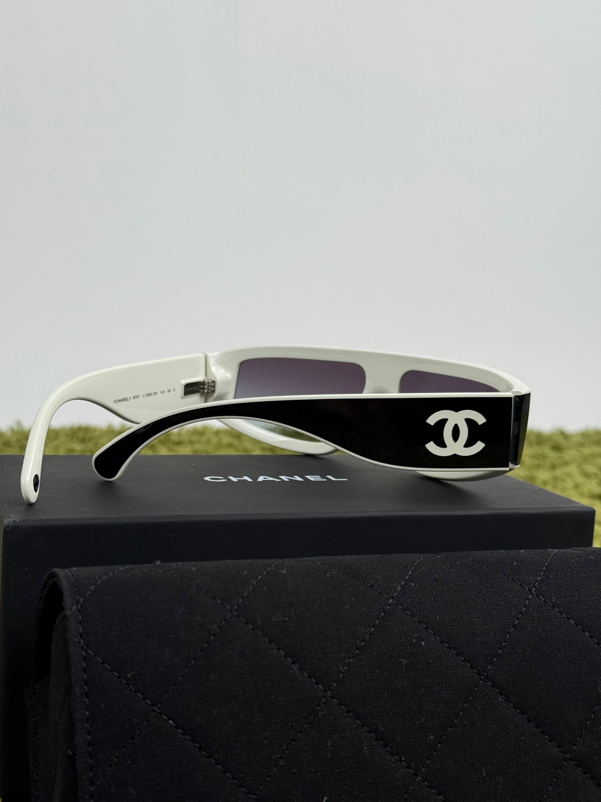 Occhiali Chanel Ch6057 Nero Bianco