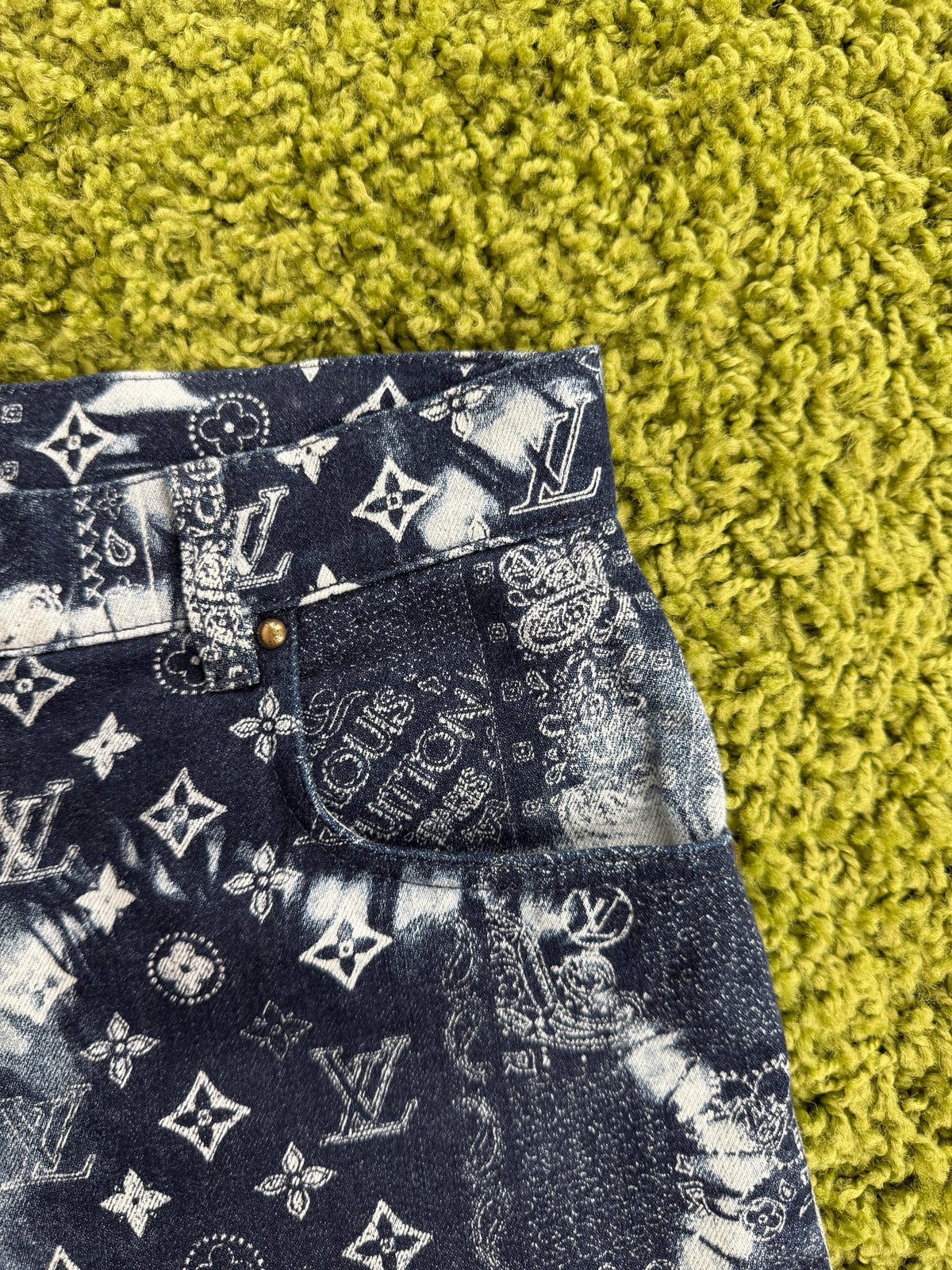 Completo Louis Vuitton in denim Multicolor Camicia S Pantaloncino 30