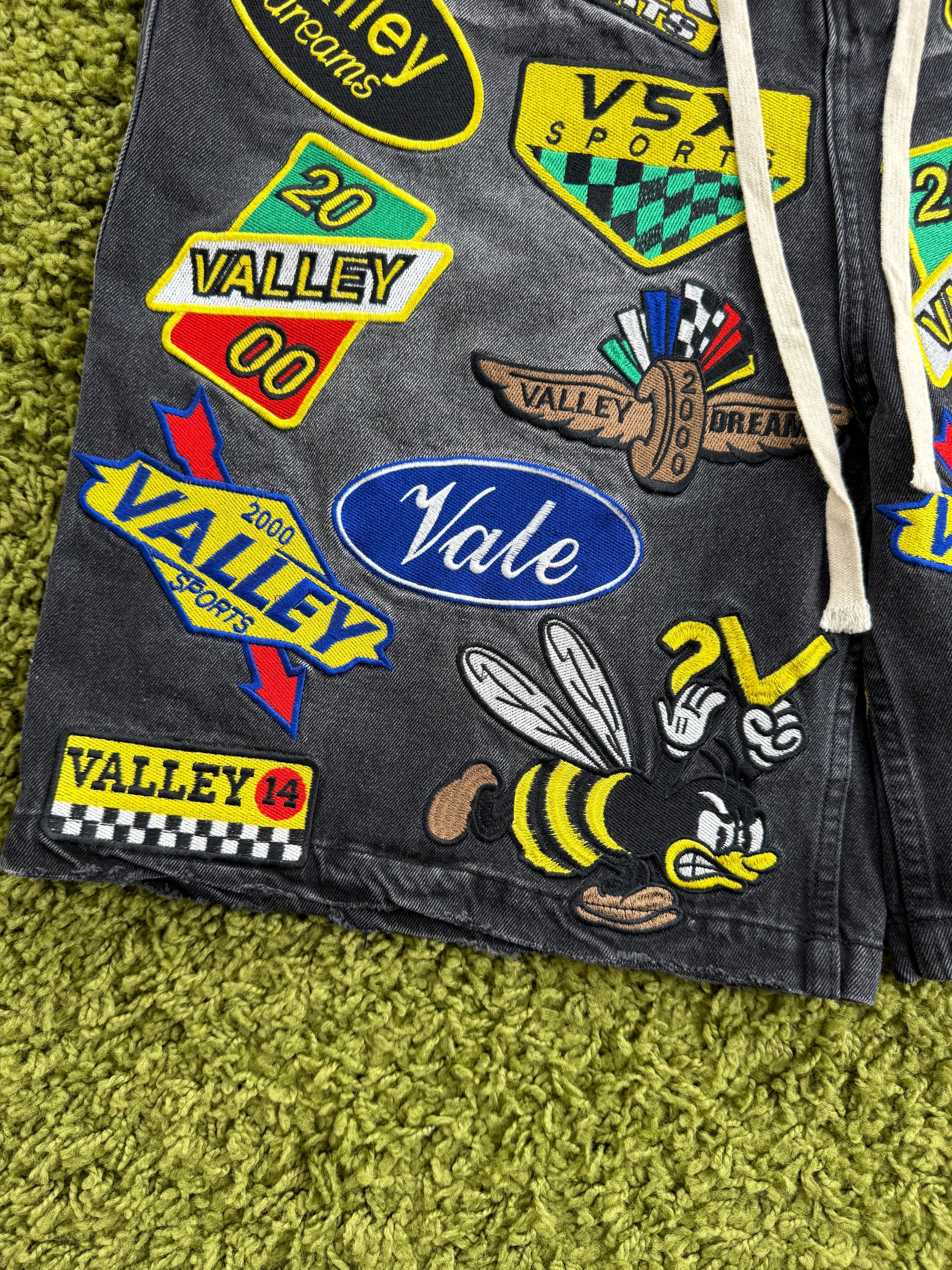 Pantaloncino Jorts Passport Valley Dreams In Denim Nero Multicolor 32