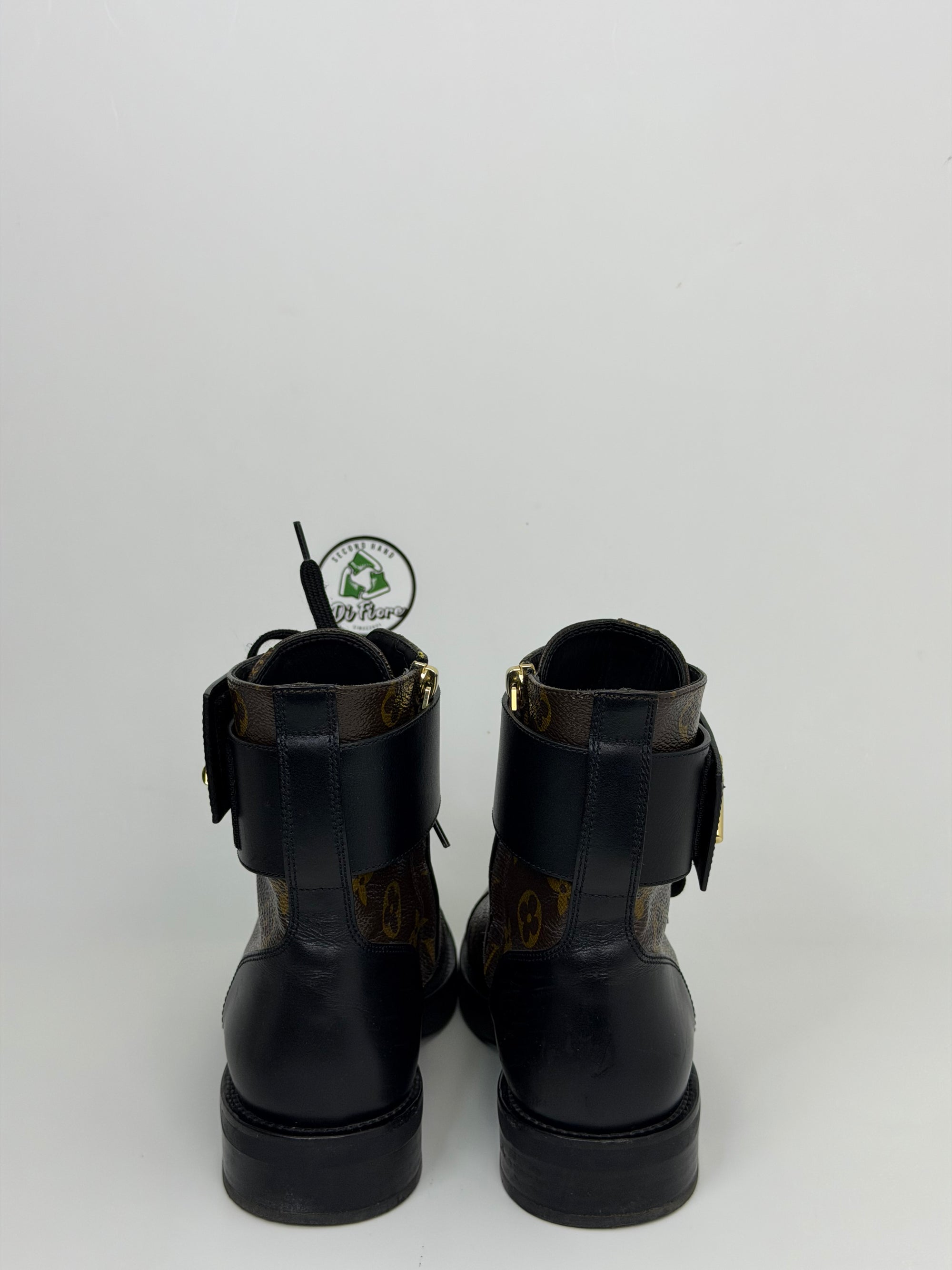 stivale Louis Vuitton Wonderland Size 36.5 Marrone e nero