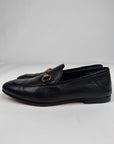 Mocassini Gucci con morsetto in pelle nera