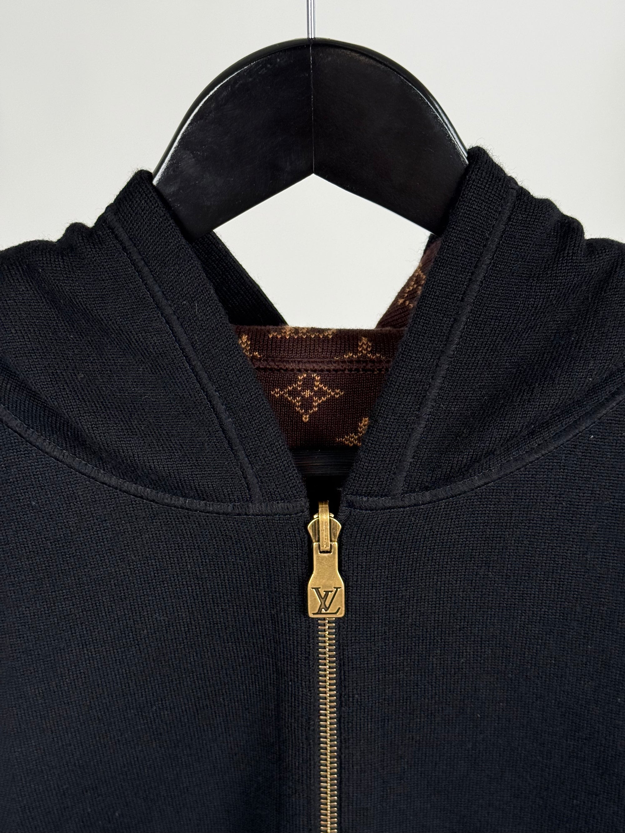 Felpa Louis Vuitton reversibile Size L marrone e nera