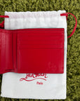 Portafoglio Louboutin nero e rosso