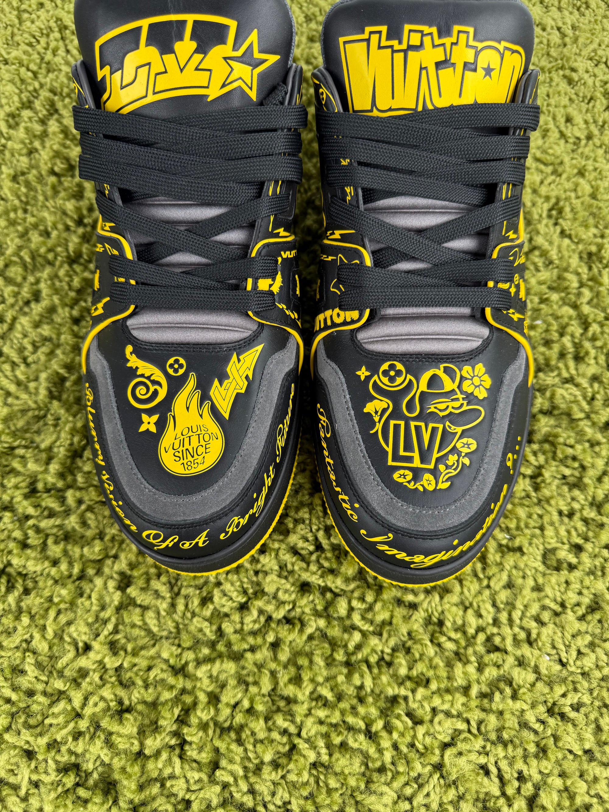 Louis Vuitton Trainer Nero Gialla 11