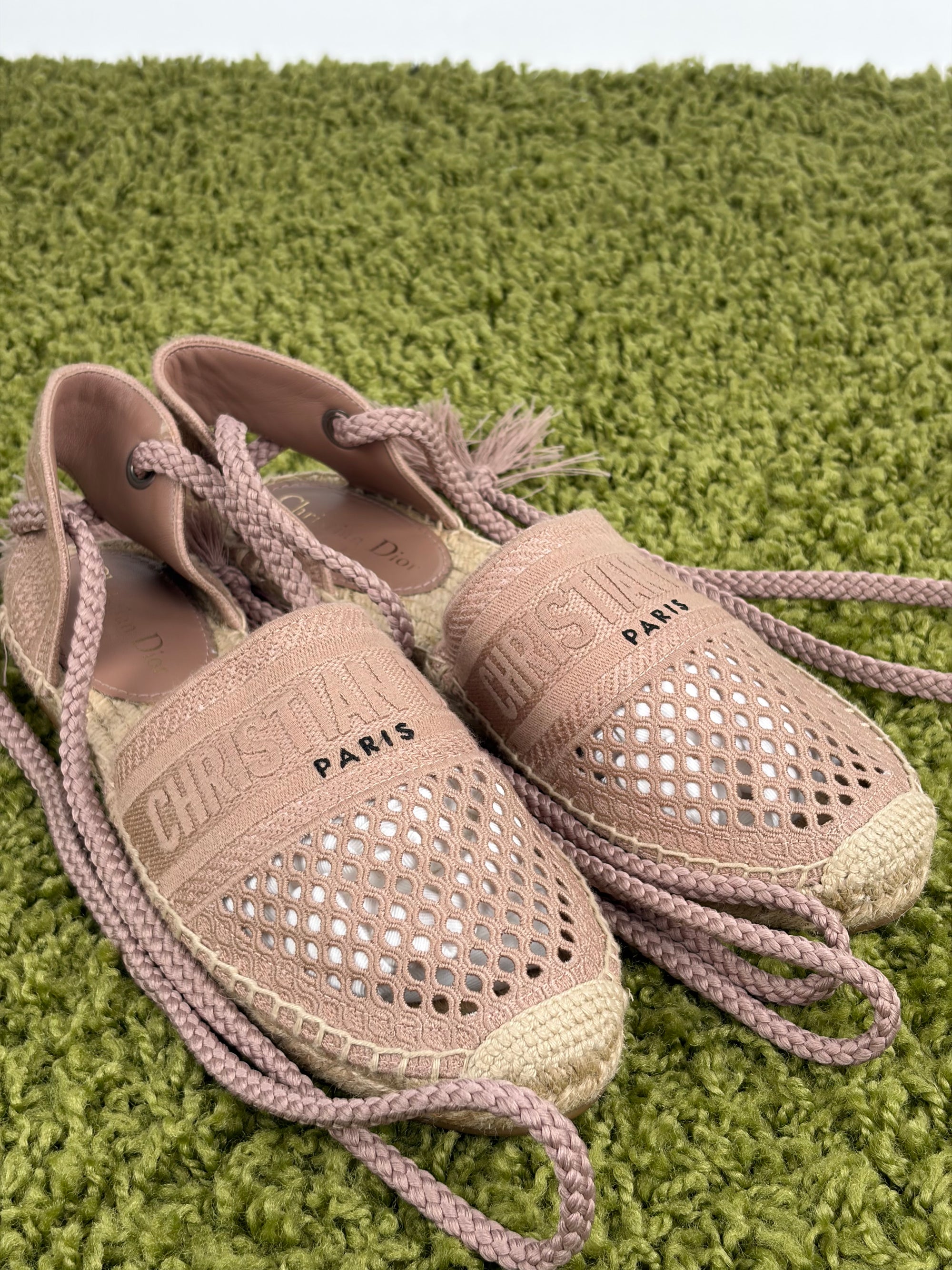 Sandalo Dior Size 39.5 rosa e beige
