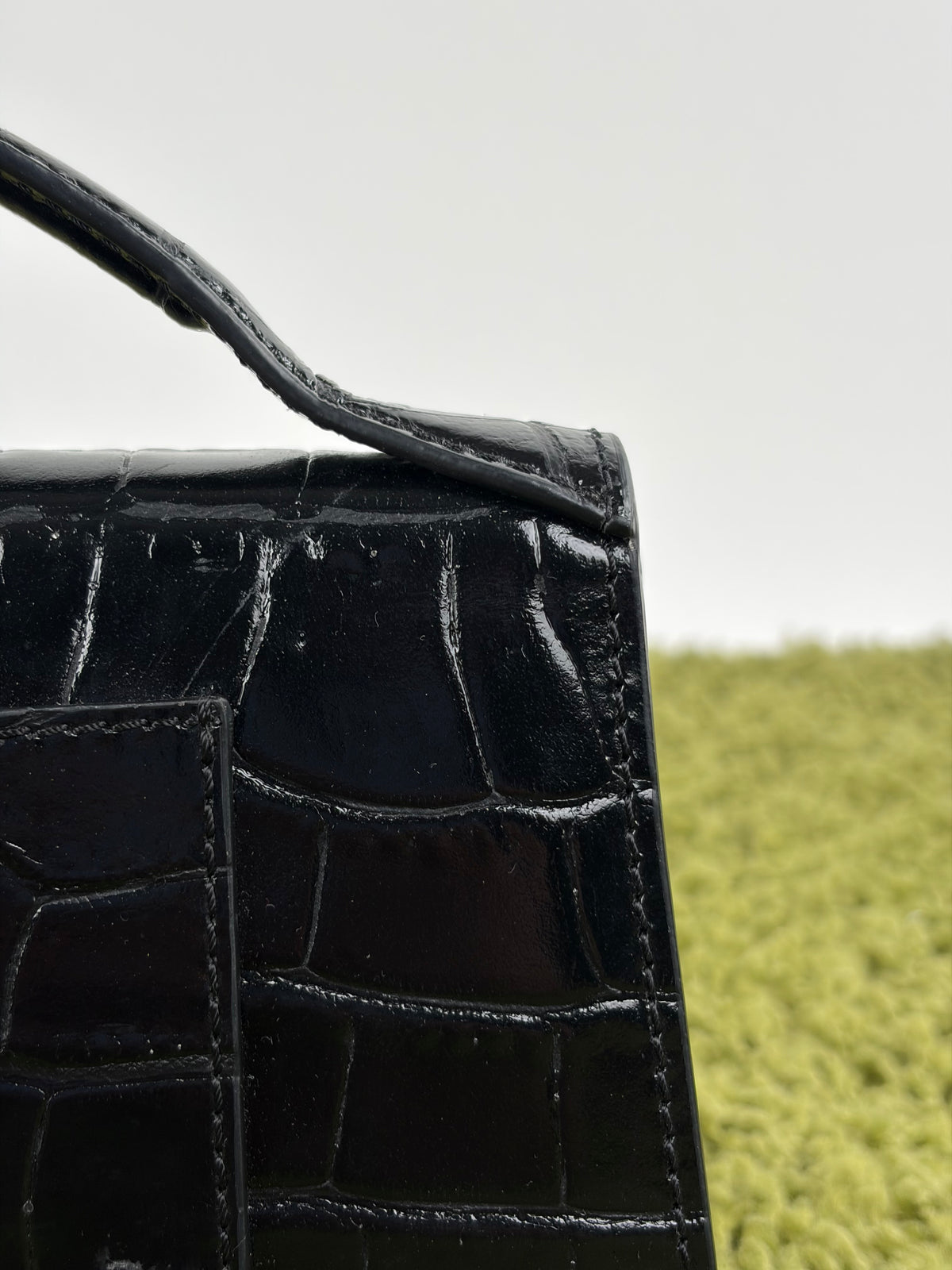 Borsa Jacquemus La grande Bambino Coccodrillo Nero