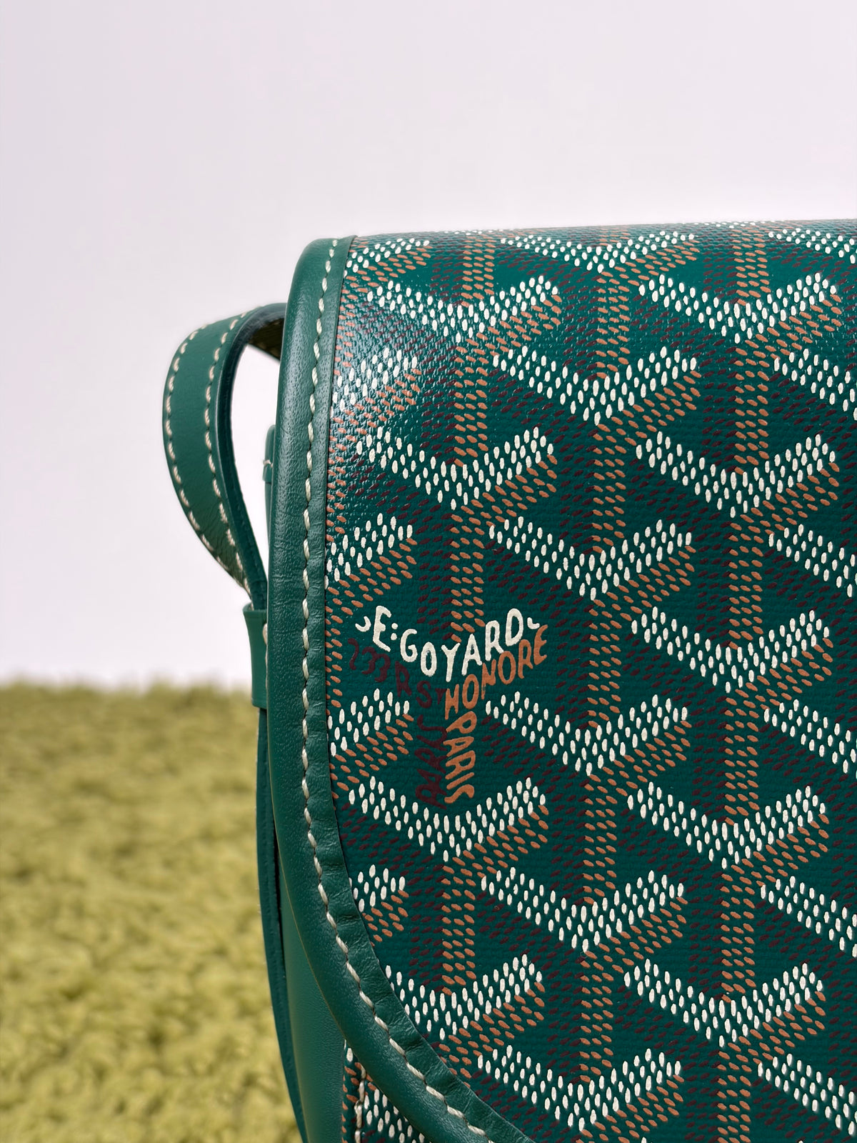 Borsa Goyard Belvedere PM in tela Goyardine Verde