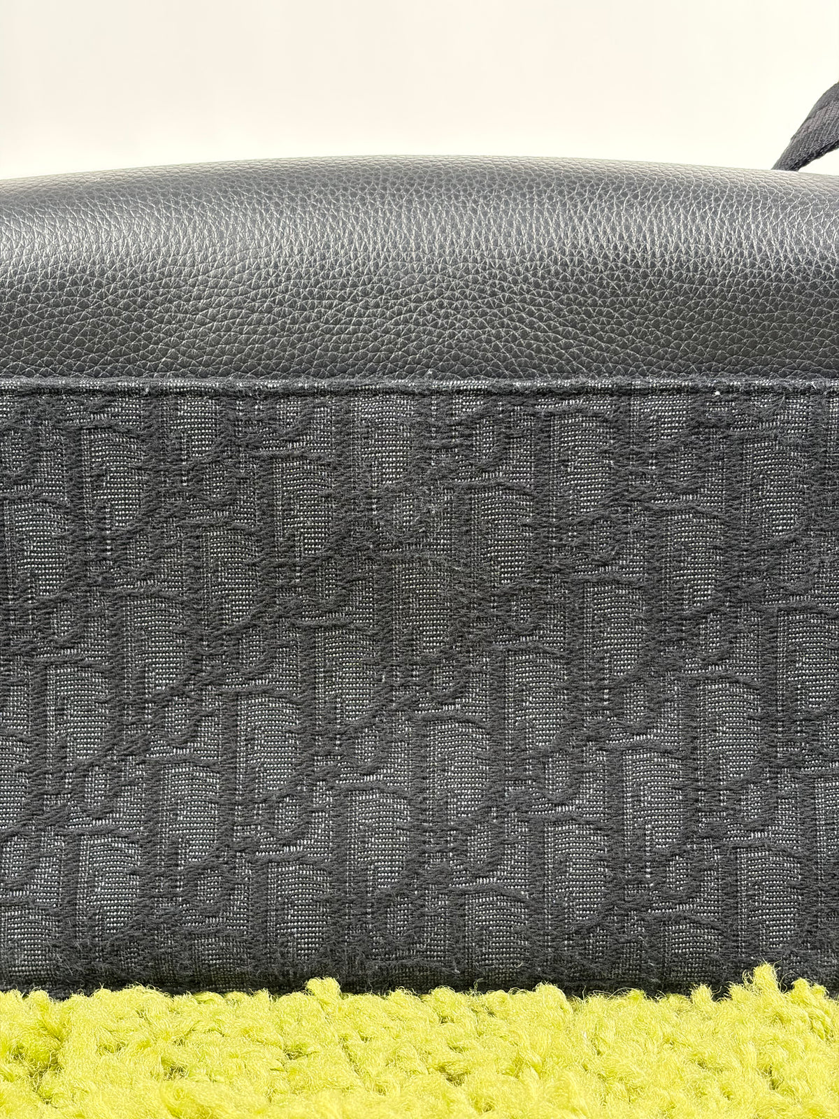 Borsa a tracolla Christian Dior Saddle con pattina Nero